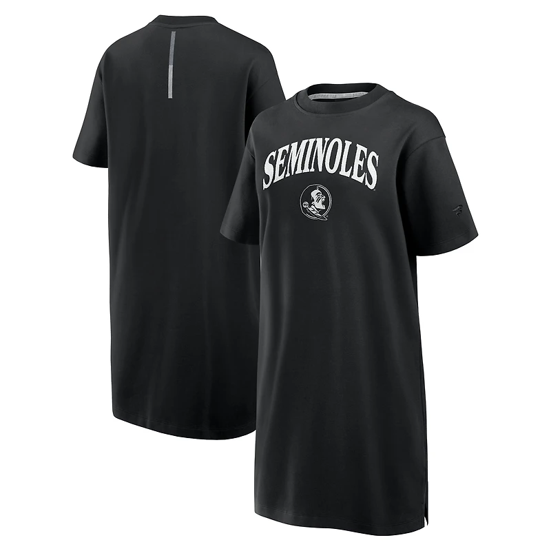 Women's Fanatics Black Florida State Seminoles Elements Go Tri-Blend T-Shirt Dress