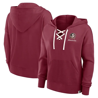 Sweat à capuche lacets original Heritage Florida State Seminoles Garnet Fanatics pour femmes