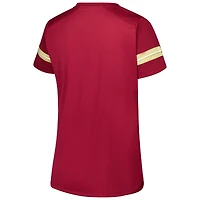 T-shirt à lacets pour femmes Fanatics Garnet Florida State Seminoles grande taille la préparation aux prolongations