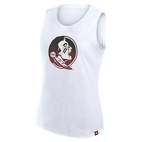 Débardeur blanc Active Slub pour femmes Fanatics Florida State Seminoles