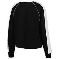Women's Gameday Couture Black Florida State Seminoles Blindside Raglan Cropped Pullover Sweatshirt