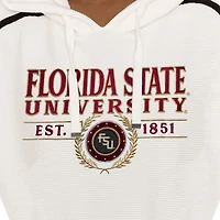 Ensemble sweat à capuche et short imprimé crème Gameday Couture Florida State Seminoles Down, Set, Go pour femme