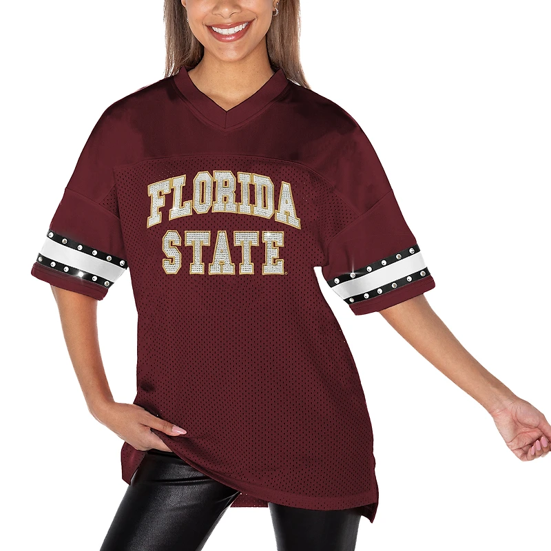 Women's Gameday Couture Garnet Florida State Seminoles Until Kickoff Rhinestone Fashion T-Shirt