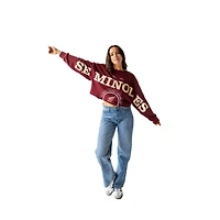 Women's Gameday Social Garnet Florida State Seminoles Phipps Cropped Sweatshirt