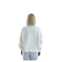 Sweat-shirt à enfiler surdimensionné Charlie Rainbow Chenille Arch blanc des Florida State Seminoles pour femmes Gameday Social