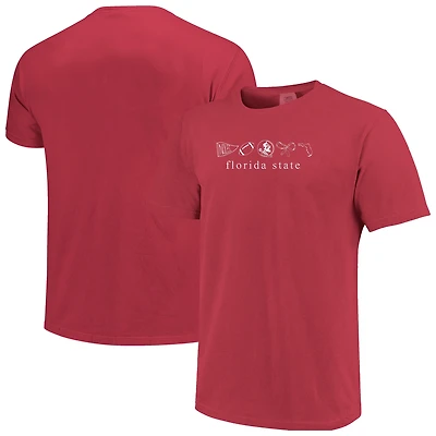 T-shirt femme grenat Florida State Seminoles Comfort Colors