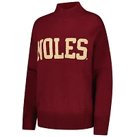 Women's  Garnet Florida State Seminoles Oversized Varsity Sweater