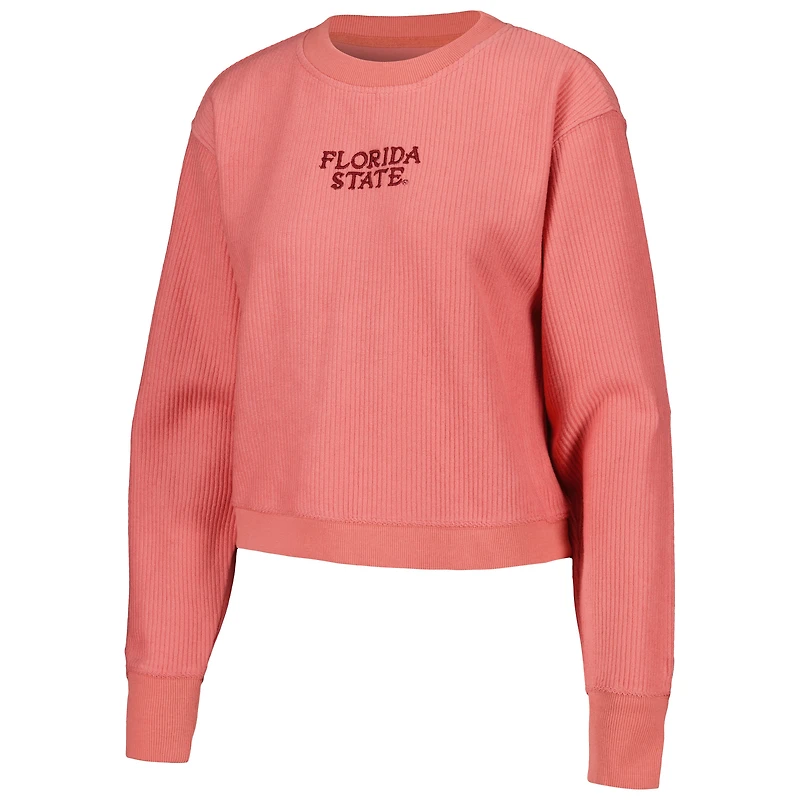 Sweat-shirt court pour femmes League Collegiate Wear Coral Florida State Seminoles Timber
