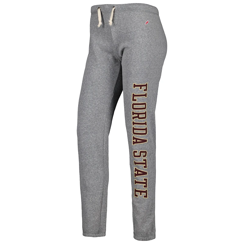 Women's League Collegiate Wear Heather Gray Florida State Seminoles Victory Springs Tri-Blend Jogger Pants