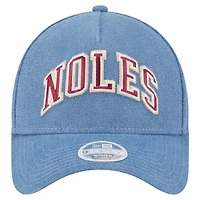 Women's New Era Denim Florida State Seminoles A-Frame 9FORTY Adjustable Hat