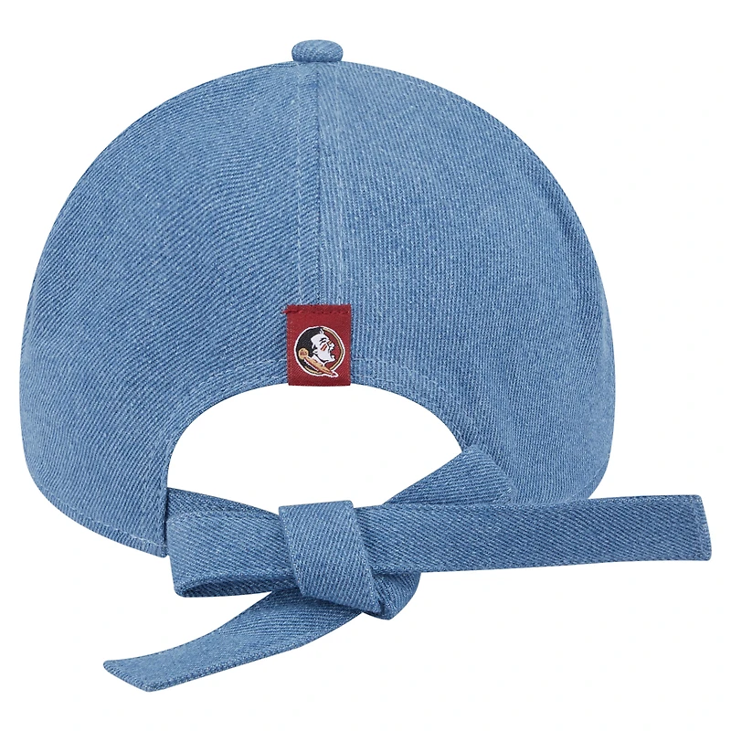 Women's New Era Denim Florida State Seminoles A-Frame 9FORTY Adjustable Hat