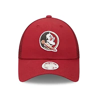 Casquette snapback 9FORTY Logo Spark Trucker Snapback pour femme Garnet Florida State Seminoles New Era