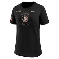 T-shirt Nike noir Florida State Seminoles 2025 Military Appreciation Dri-FIT pour femme