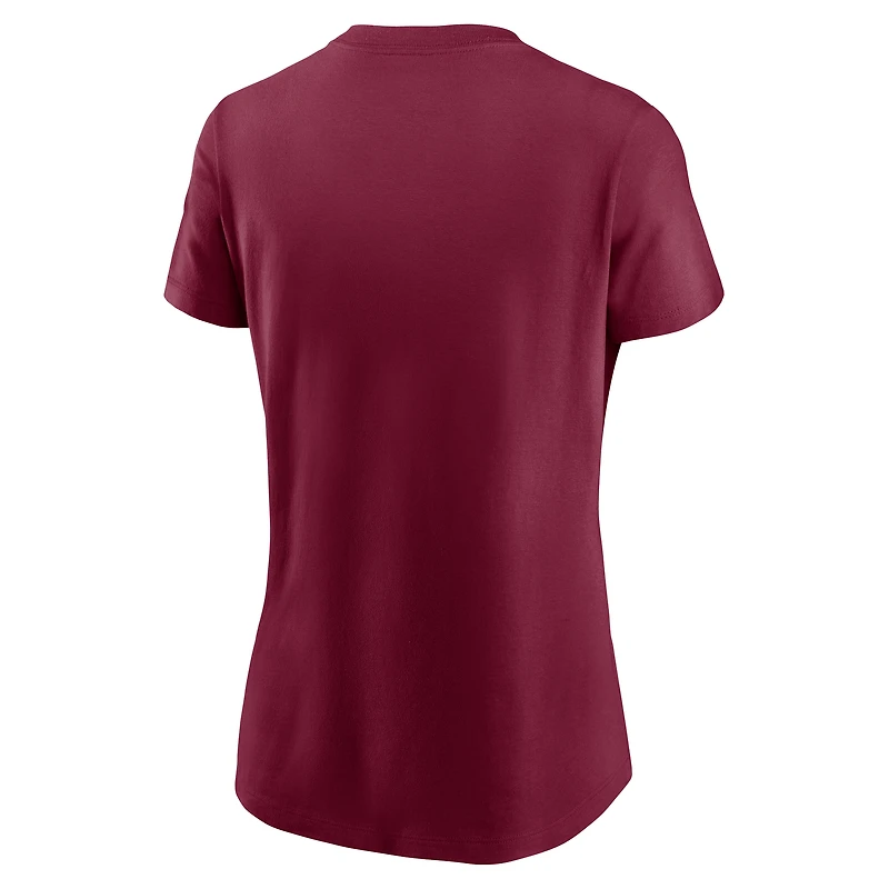 T-shirt Nike Garnet Florida State Seminoles Local Script pour femme