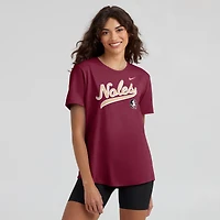T-shirt Nike Garnet Florida State Seminoles Local Script pour femme