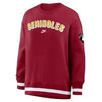 Women's Nike Garnet Florida State Seminoles Oversized Legacy Phoenix Sweatshirt