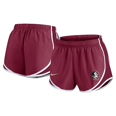 Short Nike Garnet Florida State Seminoles Primetime Tempo Dri-FIT pour femme