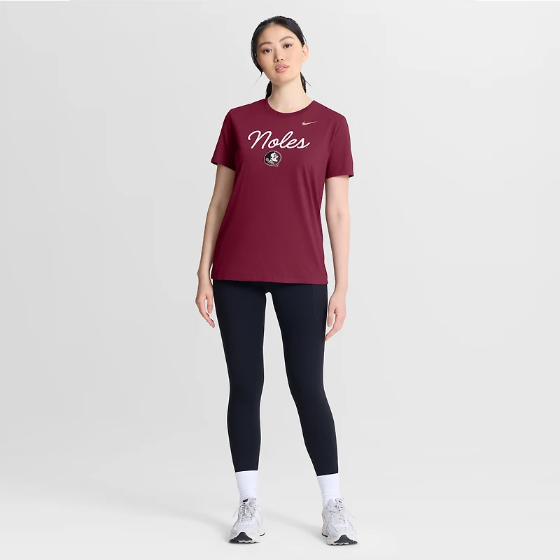 Women's Nike Garnet Florida State Seminoles Script Mantra Logo T-Shirt