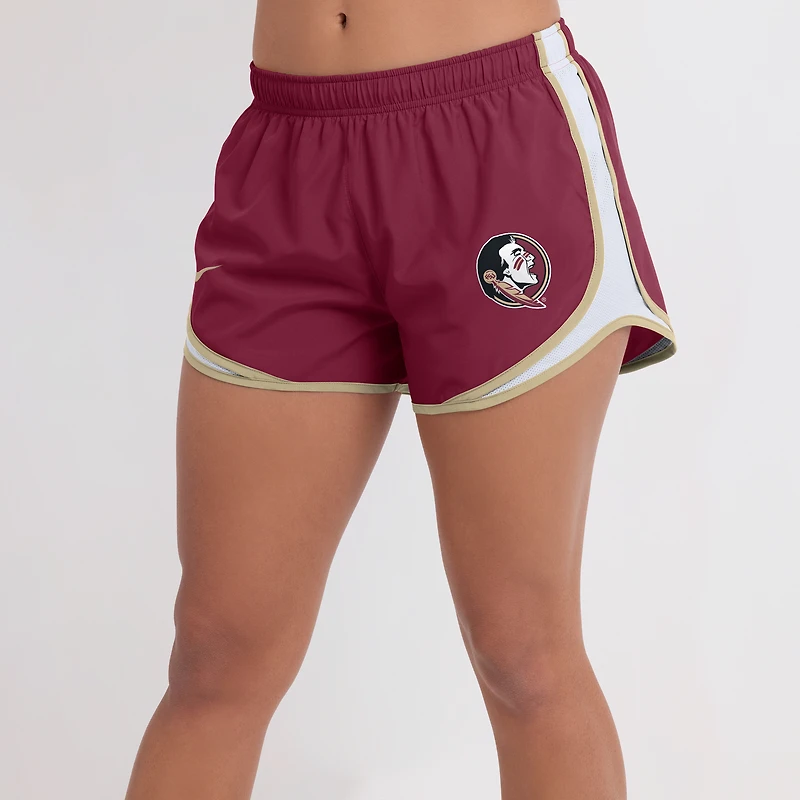 Women's Nike Garnet Florida State Seminoles Spring Break Tempo Dri-FIT Shorts