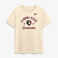 Women's Nike Natural Florida State Seminoles Legacy Team Name T-Shirt
