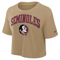 T-shirt court Nike Tan Florida State Seminoles Athletic Prep Arch Dri-FIT pour femme