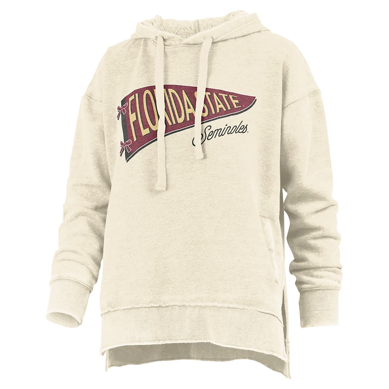 Women's Pressbox Cream Florida State Seminoles Marni Pullover Hoodie