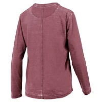 T-shirt à manches longues Pressbox Garnet Florida State Seminoles Chandler Olive Leaf Arch pour femmes