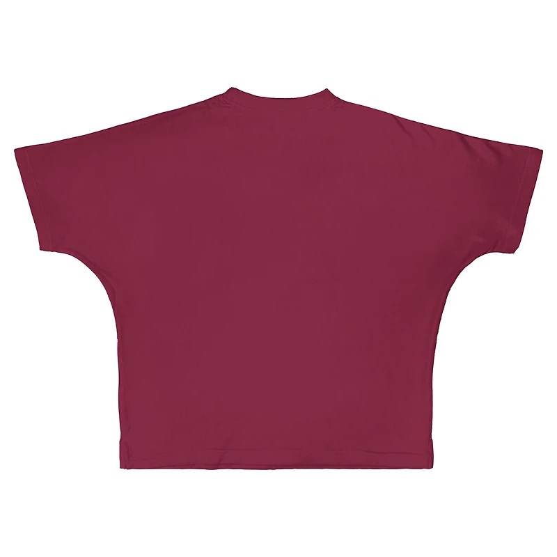 Women's Pressbox Garnet Florida State Seminoles Flannigan Oversized T-Shirt