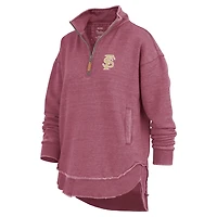 Sweat-shirt zippé quart de tour poncho Sojourn Northfork des Seminoles l'État Floride pour femme Pressbox Garnet
