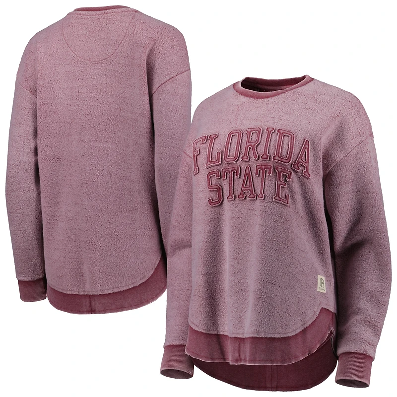 Women's Pressbox Garnet Florida State Seminoles Ponchoville Pullover Sweatshirt