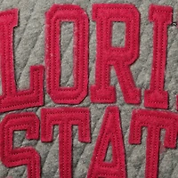 Women's Pressbox Heather Charcoal Florida State Seminoles Moose Quilted Pullover Sweatshirt