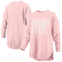 Sweat-shirt en polaire poncho Pressbox Tan pour femme des Florida State Seminoles