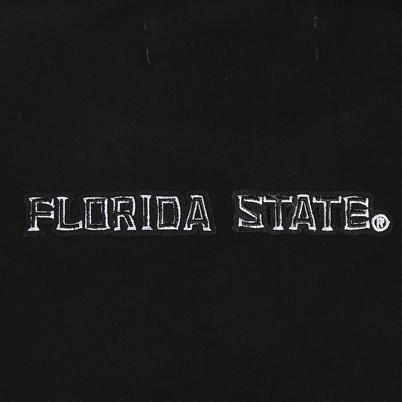 Sweat-shirt court Pro Standard noir pour femme Florida State Seminoles Pearl