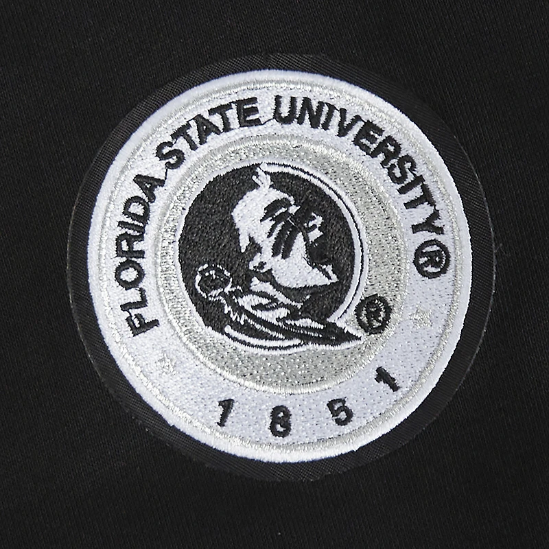 Women's Pro Standard  Black Florida State Seminoles Pearl Cropped Pullover Sweatshirt