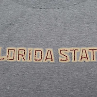 T-shirt court boxy neutre ton sur Pro Standard Heather Charcoal Florida State Seminoles pour femmes