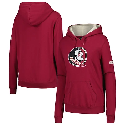 Sweat à capuche noir avec grand logo Colosseum pour femmes, Florida State Seminoles