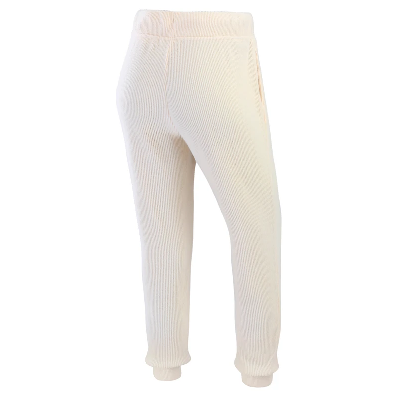 Women's WEAR by Erin Andrews Cream Florida State Seminoles Rib-Knit Long Sleeve T-Shirt & Pants Lounge Set