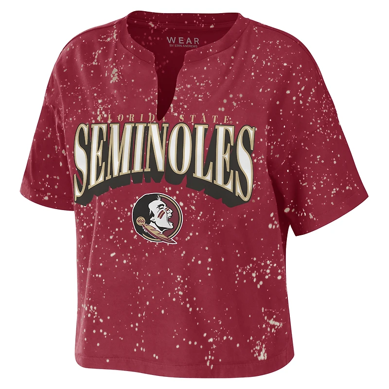Women's WEAR by Erin Andrews Garnet Florida State Seminoles Splatter T-Shirt
