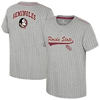 Youth Colosseum  Heather Gray Florida State Seminoles Airball Baseball T-Shirt