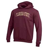 Sweat à capuche Basic Arch des Seminoles de l'État Floride, champion jeunes Garnet