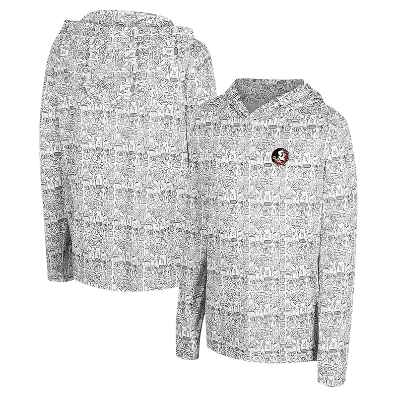 Youth Colosseum Black Florida State Seminoles All-Over Print Hoodie