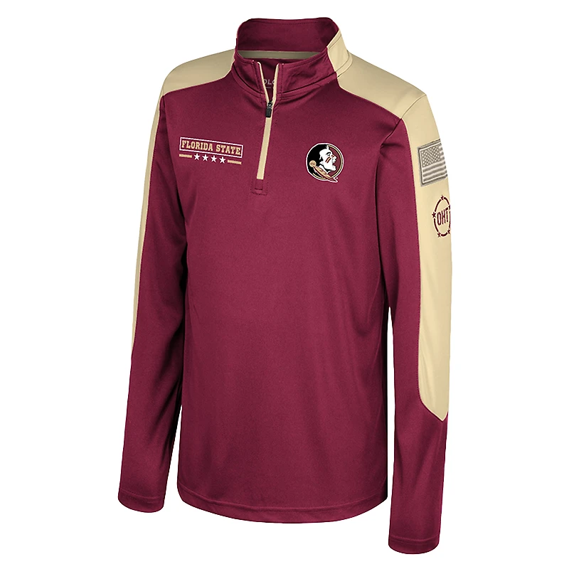 Coupe-vent zippé Cyclone OHT Military Appreciation des Seminoles de l'État Floride du Colisée Jeunes Garnet