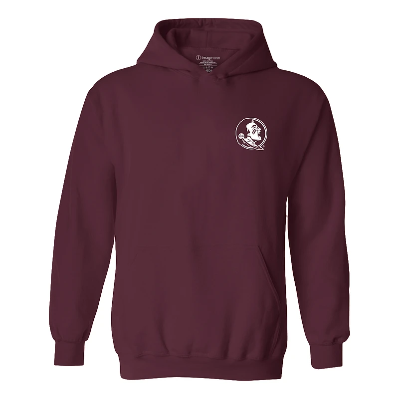 Pull à capuche classique des Seminoles de l'État Floride pour jeunes, couleur grenat