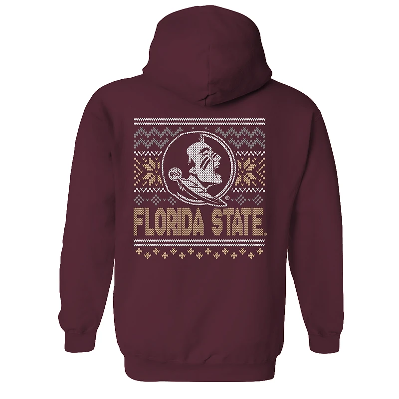 Pull à capuche classique des Seminoles de l'État Floride pour jeunes, couleur grenat