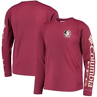 T-shirt à manches longues omni-shade grenat Florida State Seminoles PFG Terminal Tackle pour jeune