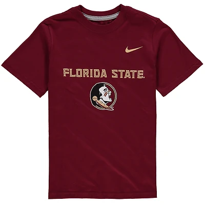 Youth Nike Garnet Florida State Seminoles Cotton Logo T-Shirt