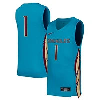 Maillot de basketball réplique Nike n° 1 turquoise des Florida State Seminoles pour jeunes, porté par Nike.