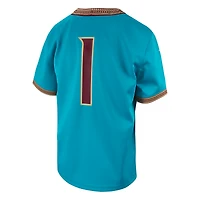 Maillot de jeu réplique Nike n° 1 turquoise des Florida State Seminoles Untouchable pour jeunes