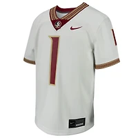 Maillot de match football Nike # Blanc Florida State Seminoles pour jeunes