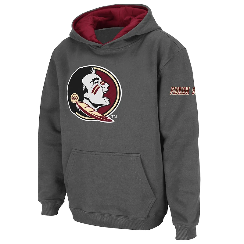 Youth Stadium Athletic Charcoal Florida State Seminoles Big Logo Sweat à capuche épais
